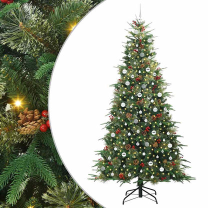 Albero di Natale Artificiale con Rami Pieghevoli Verde 240 cm