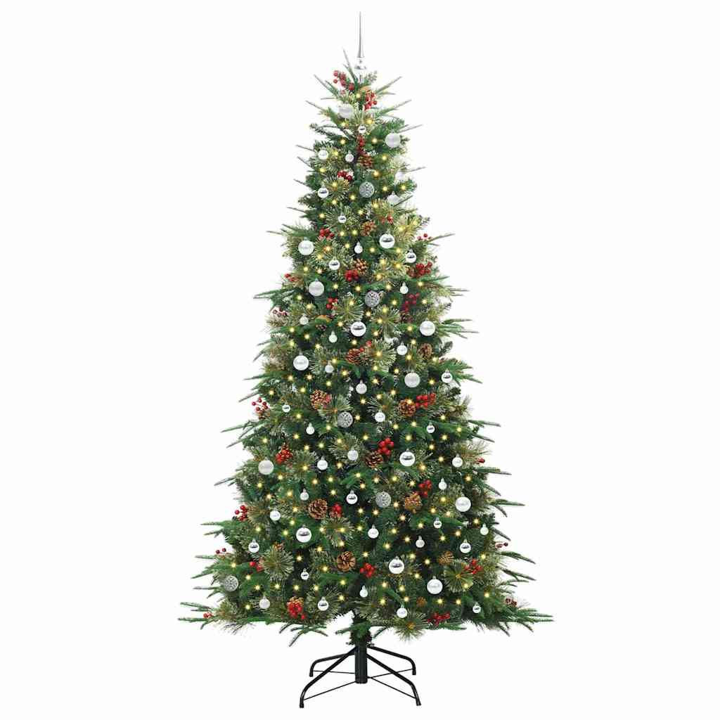 Albero di Natale Artificiale con Rami Pieghevoli Verde 240 cm