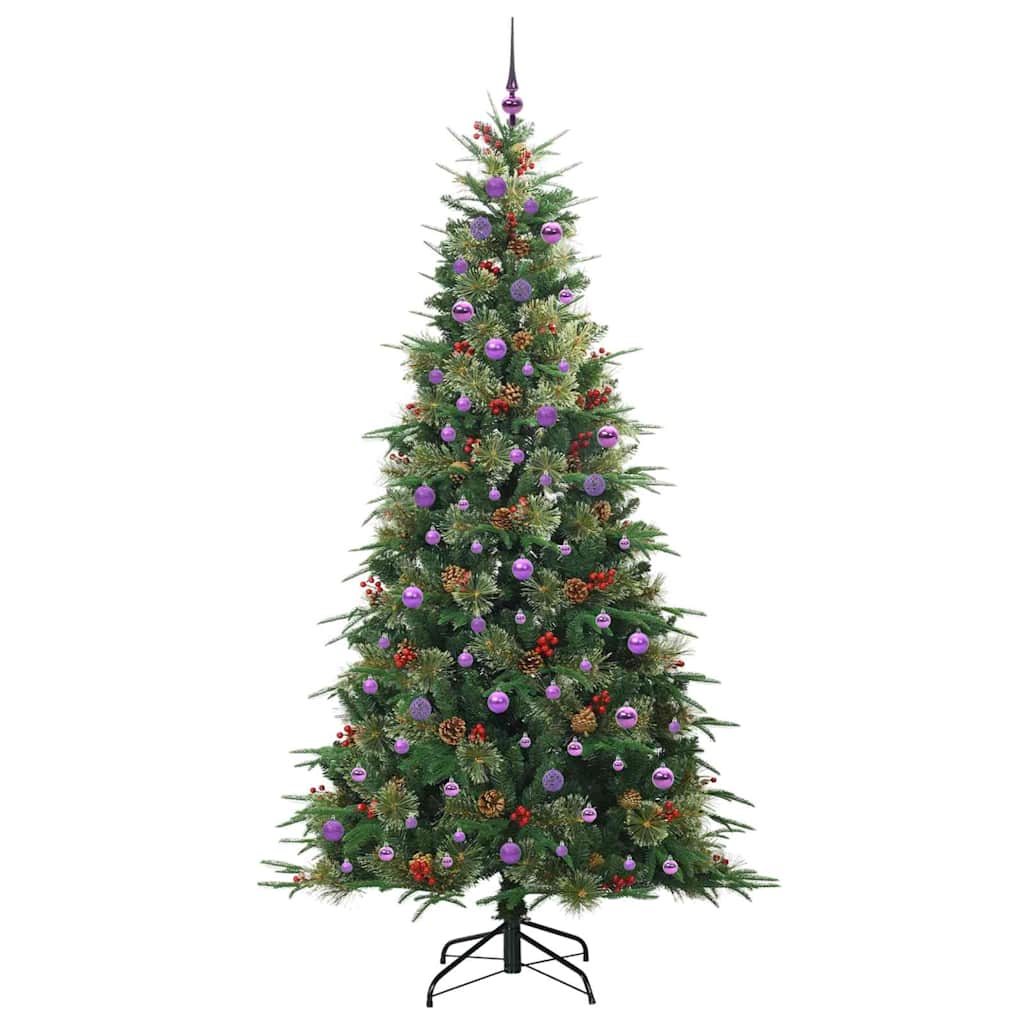 Albero di Natale Artificiale con Rami Pieghevoli Verde 240 cm