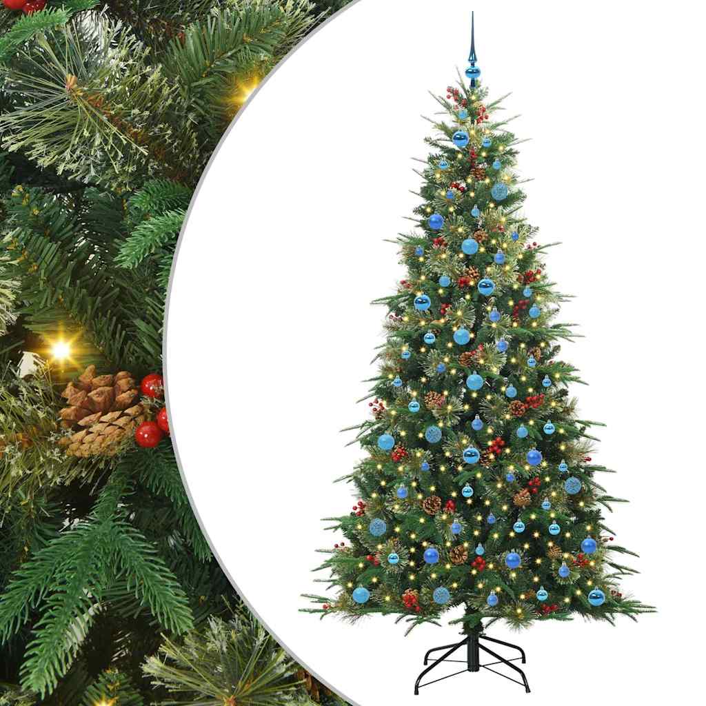 Albero di Natale Artificiale con Rami Pieghevoli Verde 240 cm