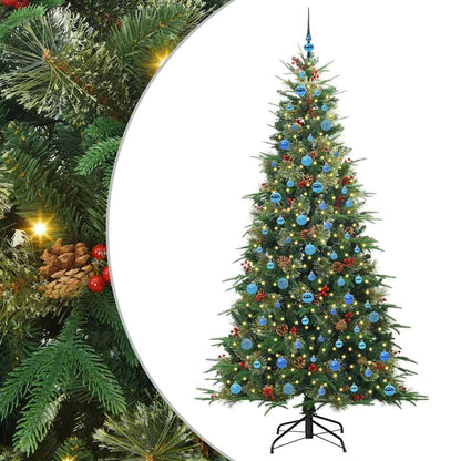 Albero di Natale Artificiale con Rami Pieghevoli Verde 240 cm