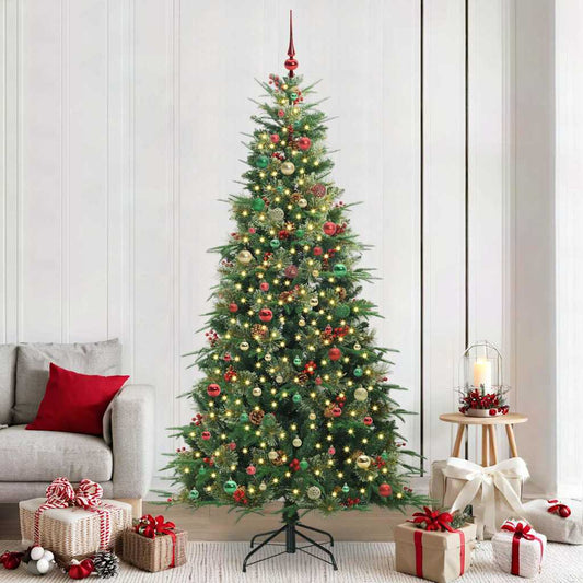 Albero di Natale Artificiale con Rami Pieghevoli Verde 240 cm