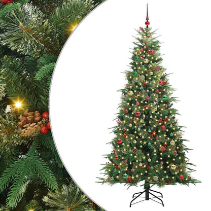 Albero di Natale Artificiale con Rami Pieghevoli Verde 240 cm