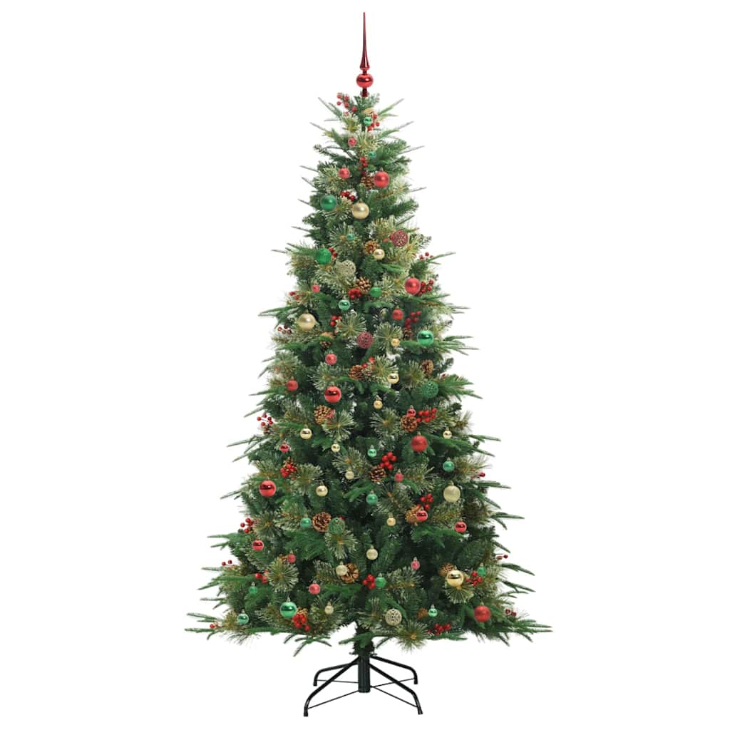 Albero di Natale Artificiale con Rami Pieghevoli Verde 240 cm