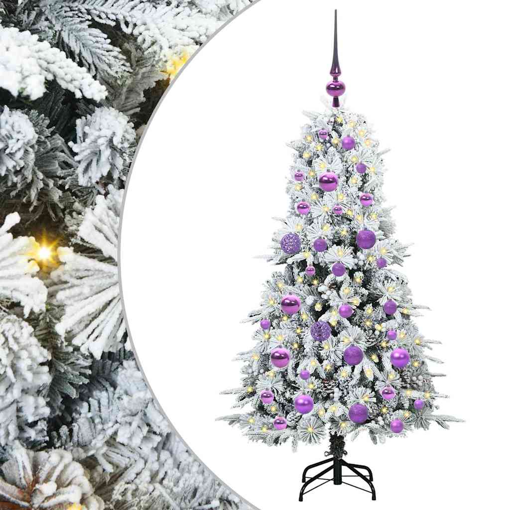 Albero di Natale Artificiale con Rami Pieghevoli Verde 120 cm