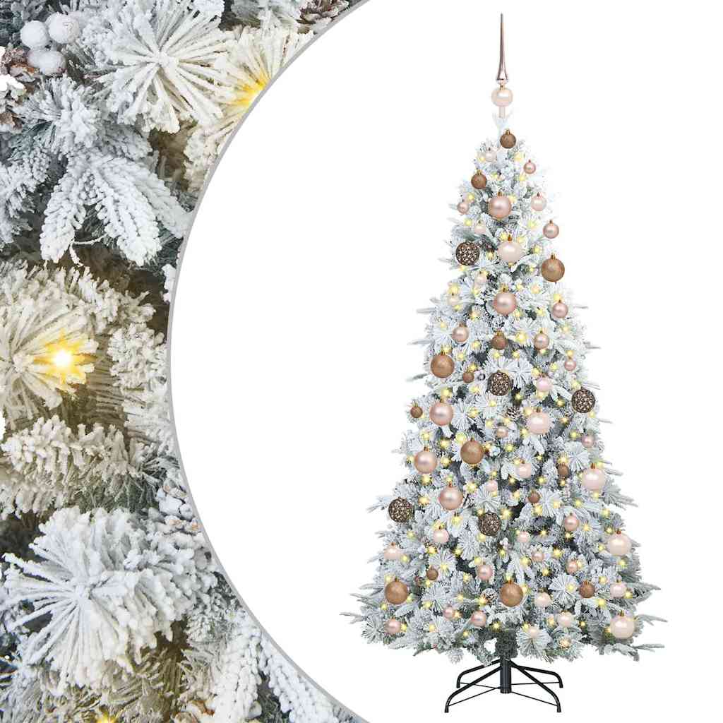 Albero di Natale Artificiale con Rami Pieghevoli Verde 180 cm