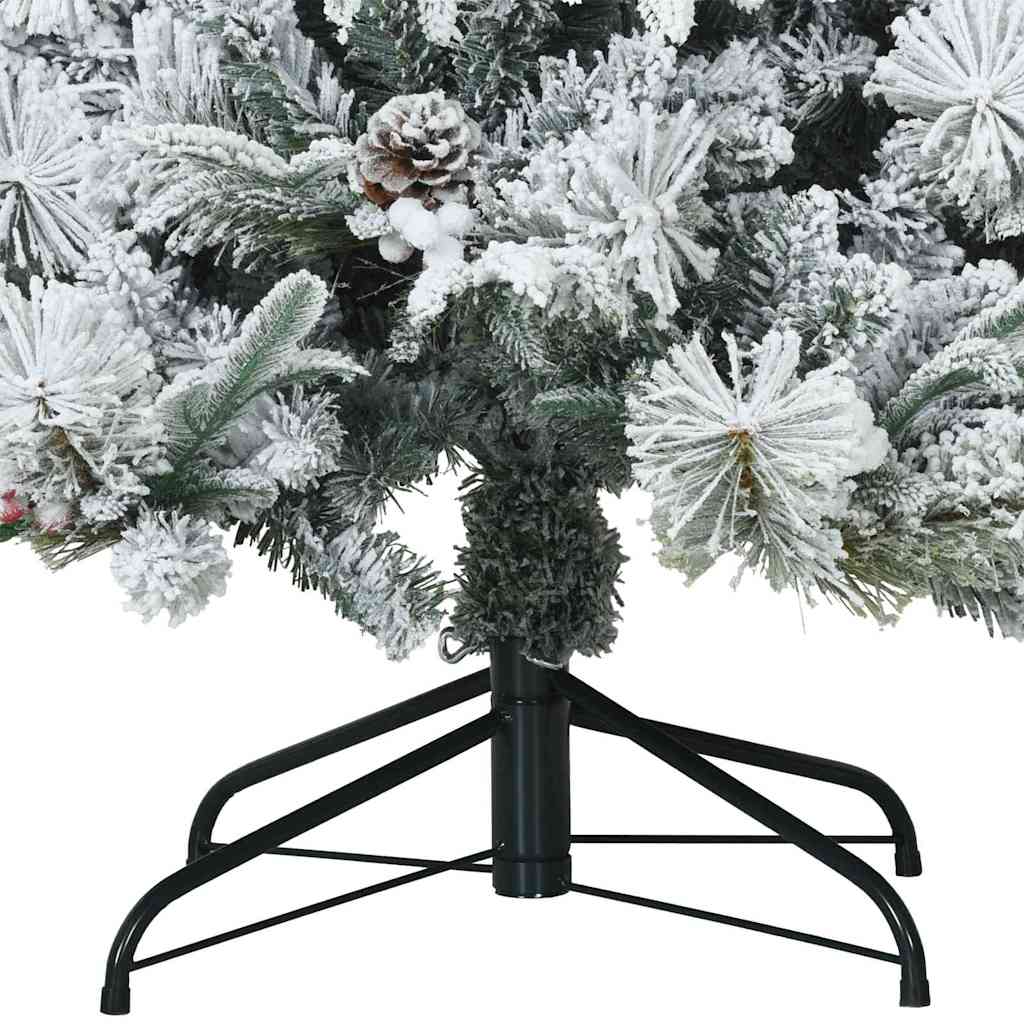 Albero di Natale Artificiale con Rami Pieghevoli Verde 210 cm