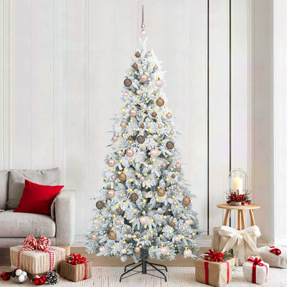 Albero di Natale Artificiale con Rami Pieghevoli Verde 210 cm