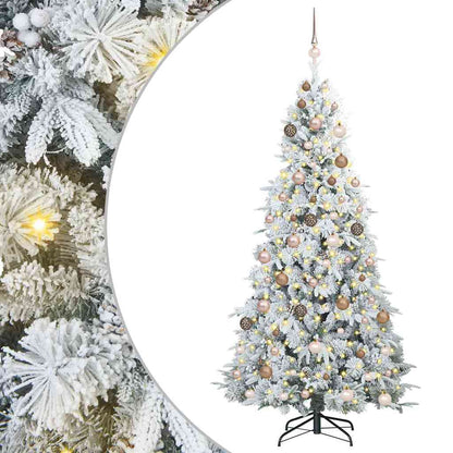 Albero di Natale Artificiale con Rami Pieghevoli Verde 210 cm