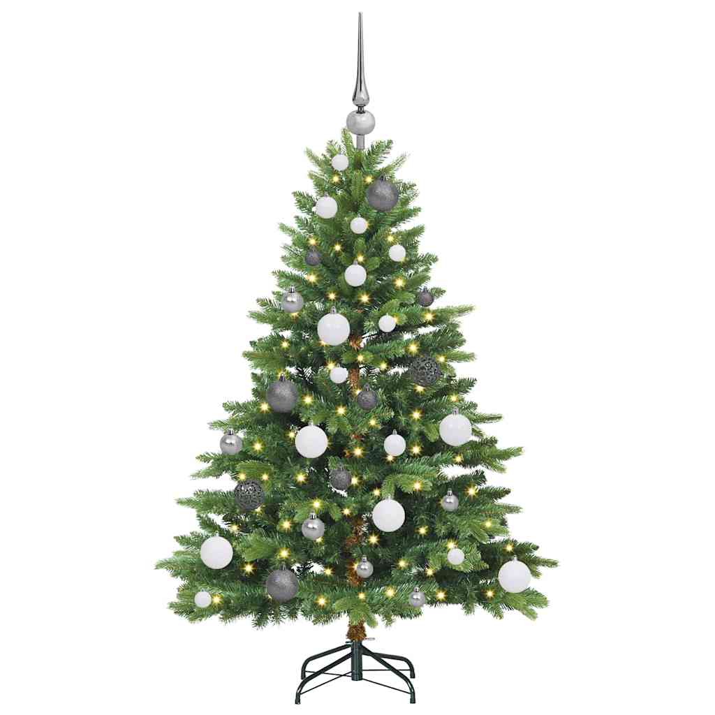 Albero di Natale artificiale con 150 LED Verde 120 cm PE e PVC