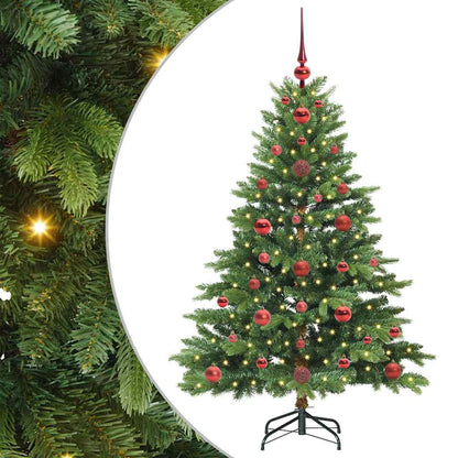 Albero di Natale artificiale con 150 LED Verde 120 cm PE e PVC
