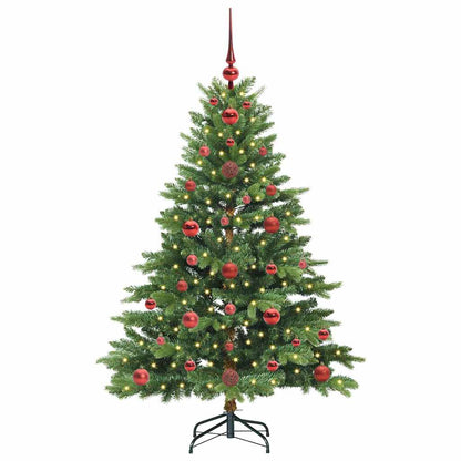 Albero di Natale artificiale con 150 LED Verde 120 cm PE e PVC