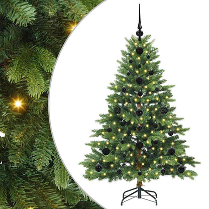 Albero di Natale artificiale con 150 LED Verde 120 cm PE e PVC