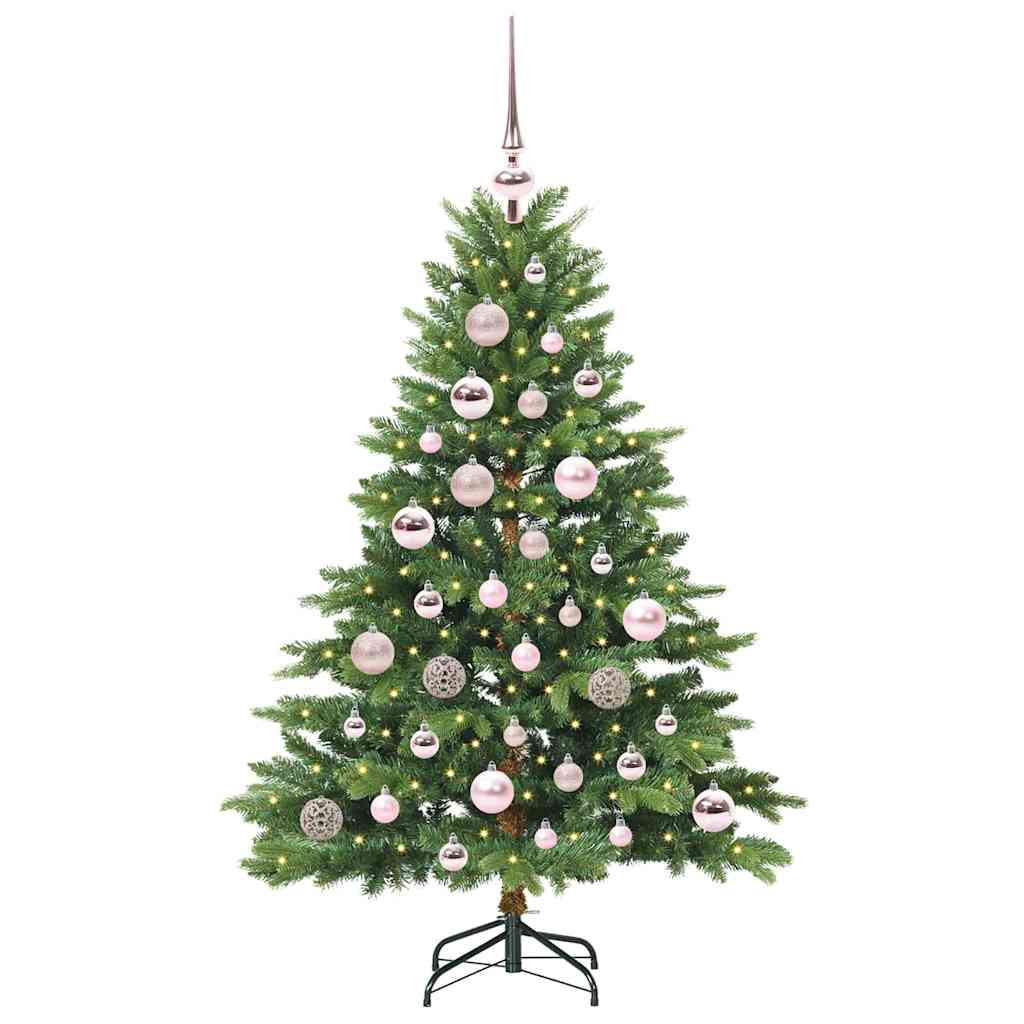 Albero di Natale artificiale con 150 LED Verde 120 cm PE e PVC