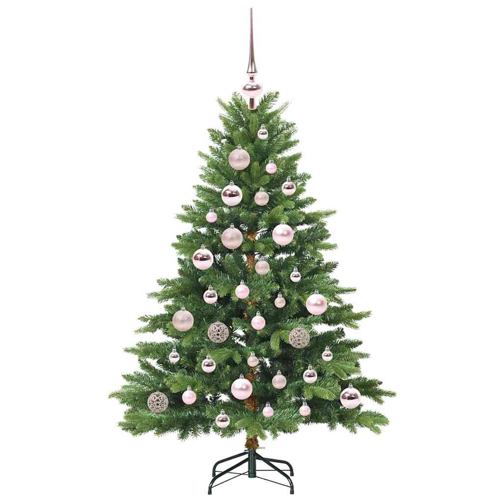 Albero di Natale artificiale con 150 LED Verde 120 cm PE e PVC