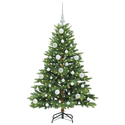 Albero di Natale artificiale con 150 LED Verde 120 cm PE e PVC