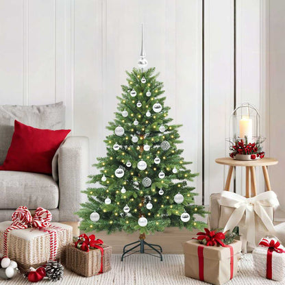 Albero di Natale artificiale con 150 LED Verde 120 cm PE e PVC