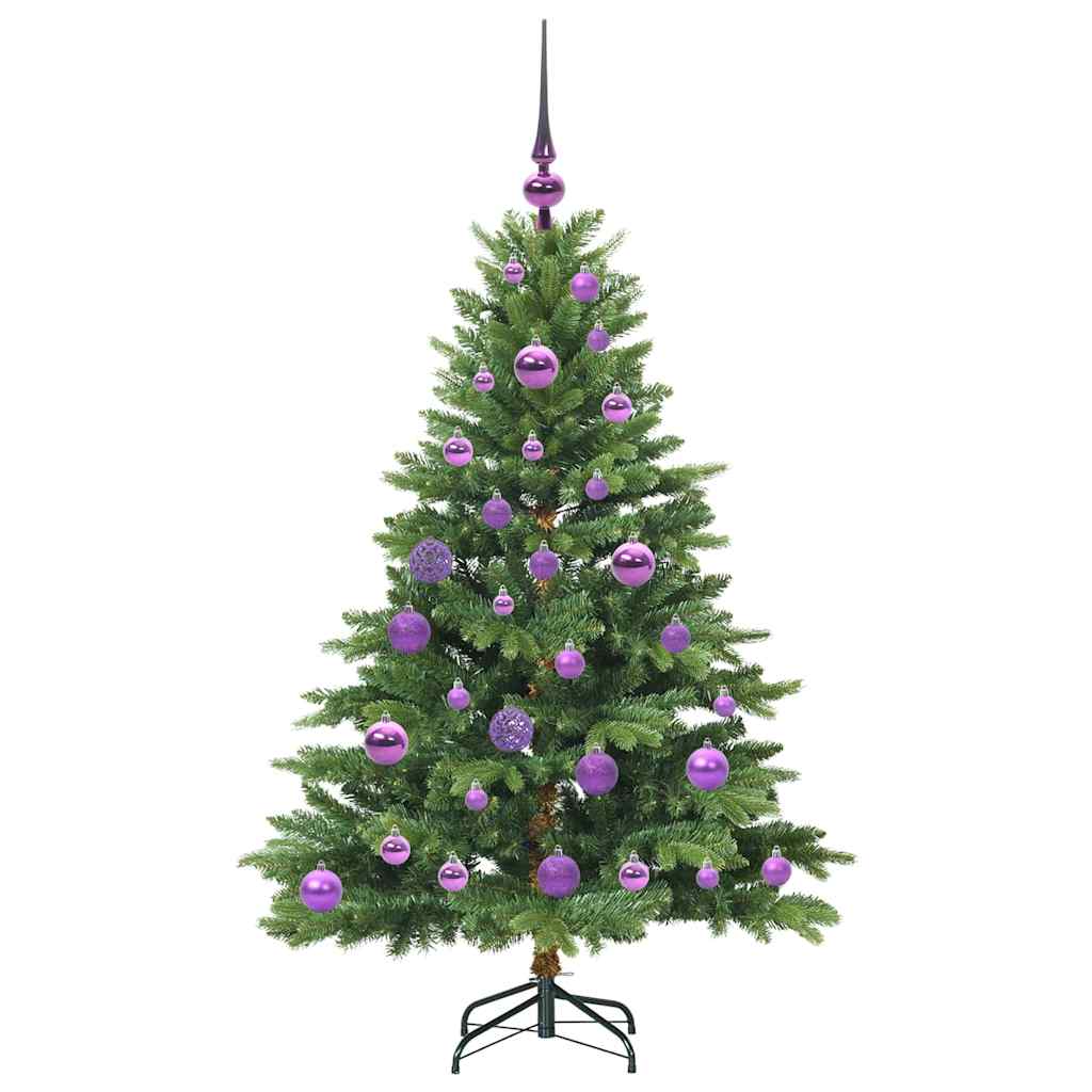 Albero di Natale artificiale con 150 LED Verde 120 cm PE e PVC