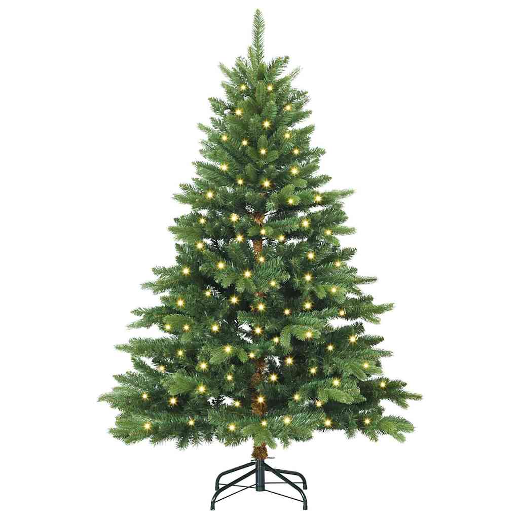 Albero di Natale artificiale con 150 LED Verde 150 cm PE e PVC