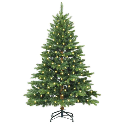 Albero di Natale artificiale con 150 LED Verde 150 cm PE e PVC