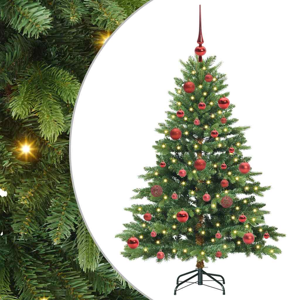 Albero di Natale artificiale con 150 LED Verde 150 cm PE e PVC