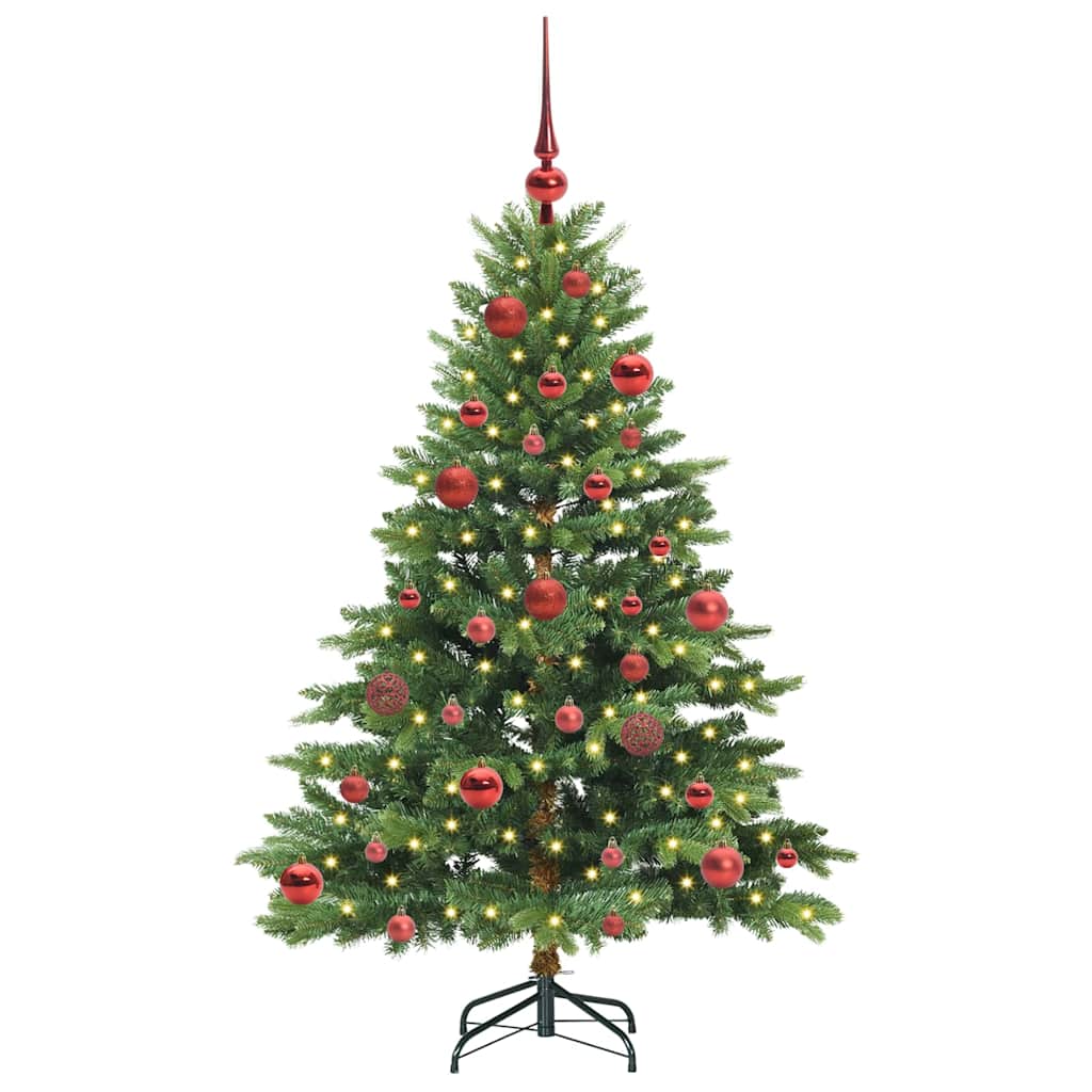 Albero di Natale artificiale con 150 LED Verde 150 cm PE e PVC