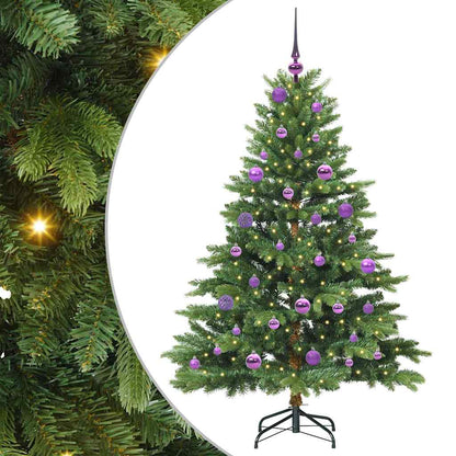 Albero di Natale artificiale con 150 LED Verde 150 cm PE e PVC