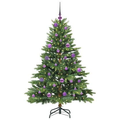 Albero di Natale artificiale con 150 LED Verde 150 cm PE e PVC