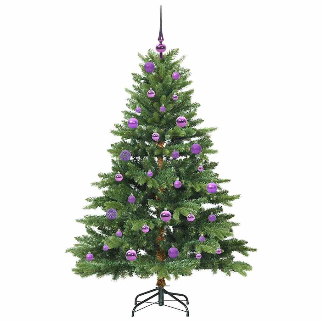 Albero di Natale artificiale con 150 LED Verde 150 cm PE e PVC
