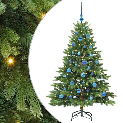 Albero di Natale artificiale con 150 LED Verde 150 cm PE e PVC