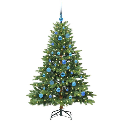 Albero di Natale artificiale con 150 LED Verde 150 cm PE e PVC