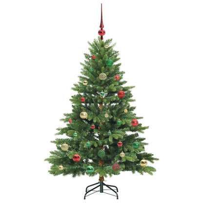 Albero di Natale artificiale con 150 LED Verde 150 cm PE e PVC