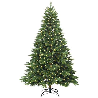 Albero di Natale artificiale con 300 LED Verde 180 cm PE e PVC