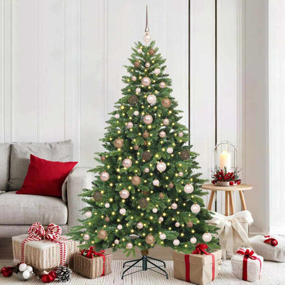Albero di Natale artificiale con 300 LED Verde 180 cm PE e PVC