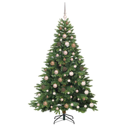 Albero di Natale artificiale con 300 LED Verde 180 cm PE e PVC