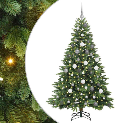 Albero di Natale artificiale con 300 LED Verde 180 cm PE e PVC