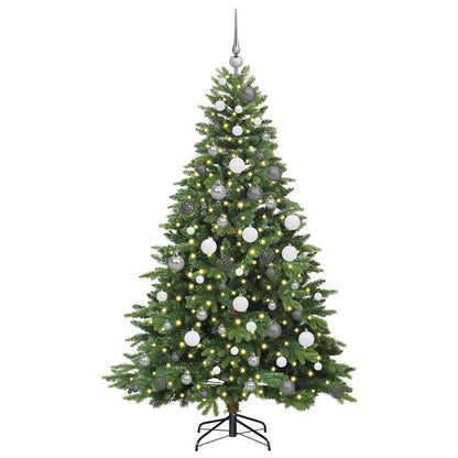 Albero di Natale artificiale con 300 LED Verde 180 cm PE e PVC