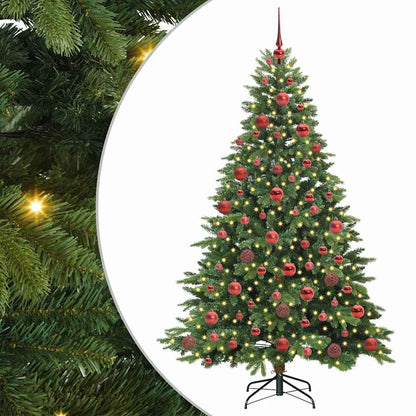 Albero di Natale artificiale con 300 LED Verde 180 cm PE e PVC