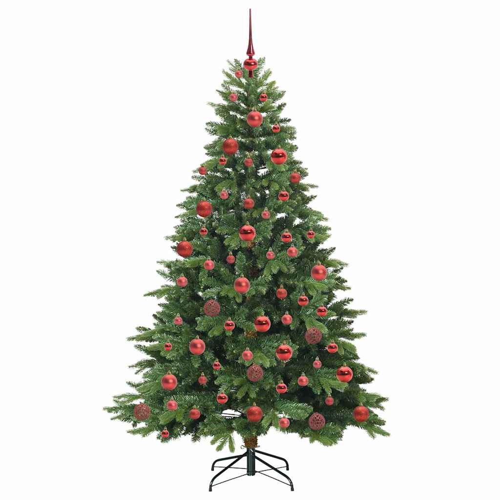 Albero di Natale artificiale con 300 LED Verde 180 cm PE e PVC
