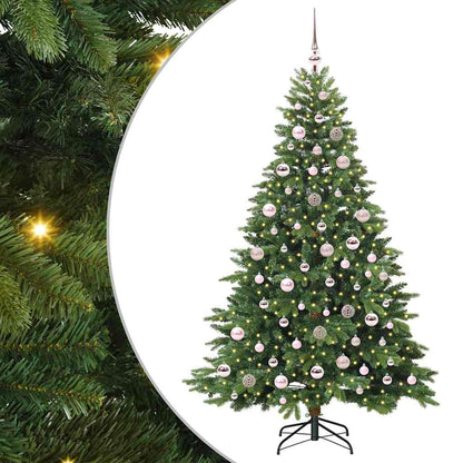 Albero di Natale artificiale con 300 LED Verde 180 cm PE e PVC