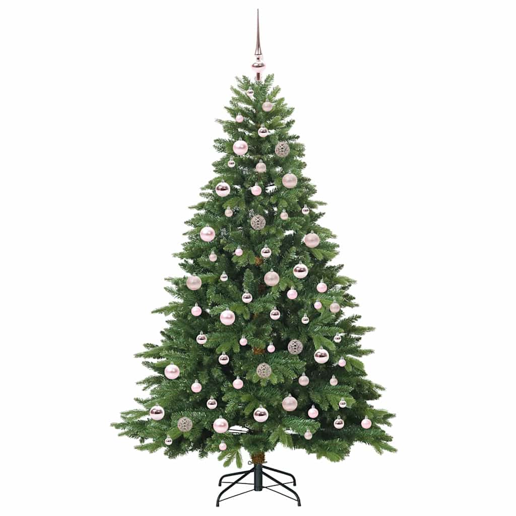 Albero di Natale artificiale con 300 LED Verde 180 cm PE e PVC