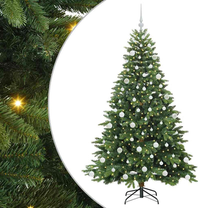 Albero di Natale artificiale con 300 LED Verde 180 cm PE e PVC