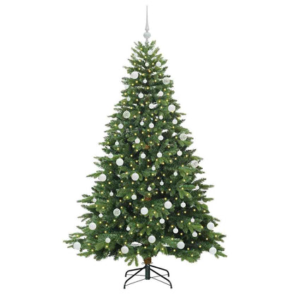 Albero di Natale artificiale con 300 LED Verde 180 cm PE e PVC