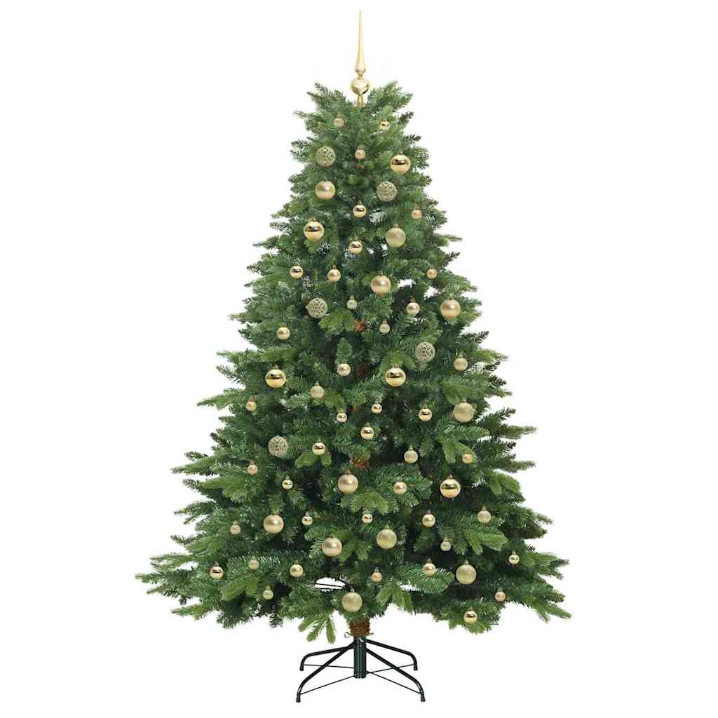 Albero di Natale artificiale con 300 LED Verde 180 cm PE e PVC