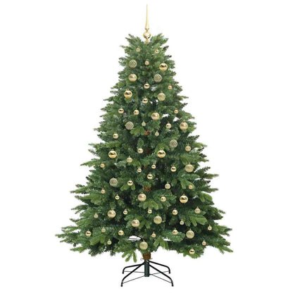 Albero di Natale artificiale con 300 LED Verde 180 cm PE e PVC