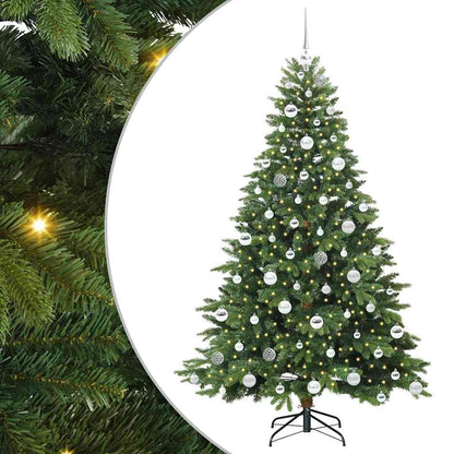 Albero di Natale artificiale con 300 LED Verde 180 cm PE e PVC