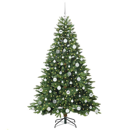 Albero di Natale artificiale con 300 LED Verde 180 cm PE e PVC