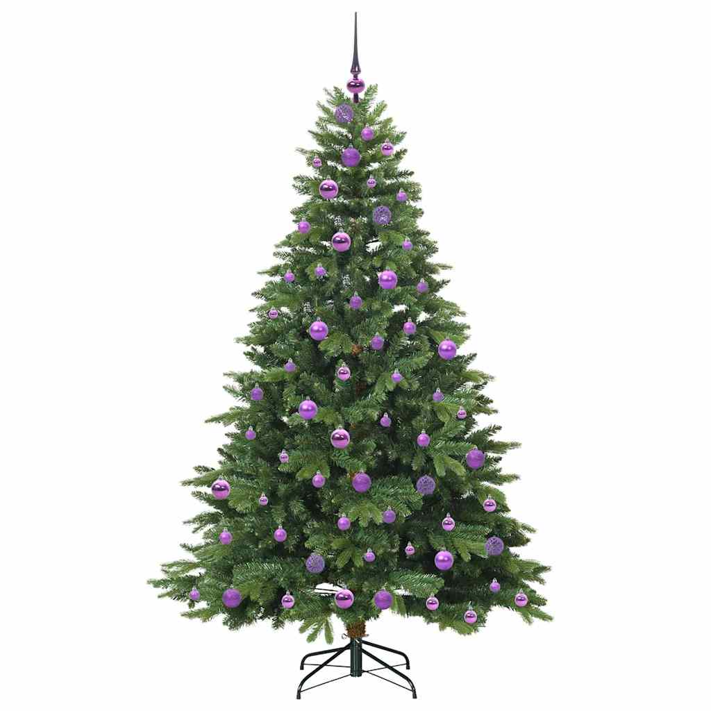 Albero di Natale artificiale con 300 LED Verde 180 cm PE e PVC