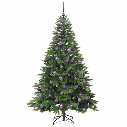 Albero di Natale artificiale con 300 LED Verde 180 cm PE e PVC