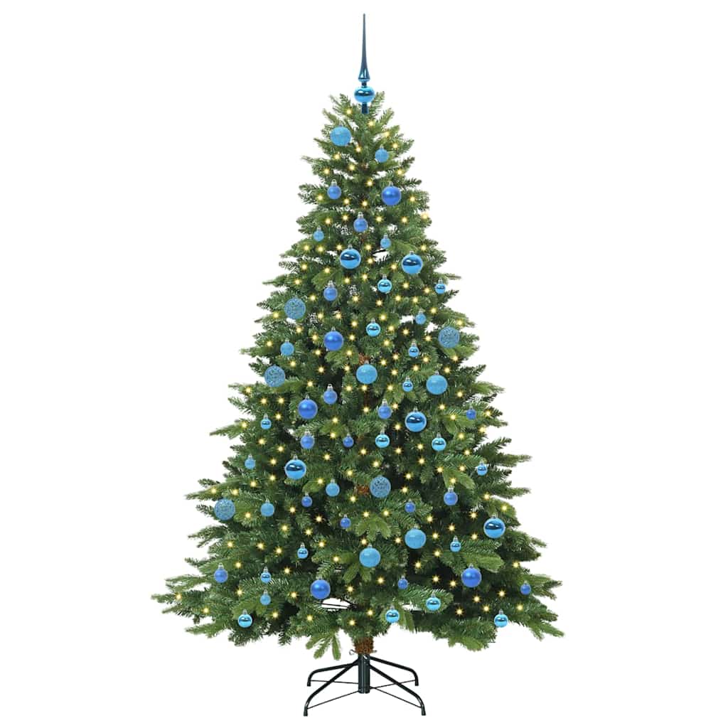 Albero di Natale artificiale con 300 LED Verde 180 cm PE e PVC